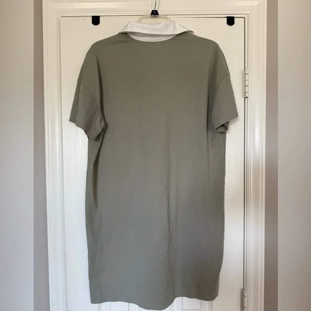 Everlane Sage Green Collared Shirt Dress size medium - Picture 5 of 11
